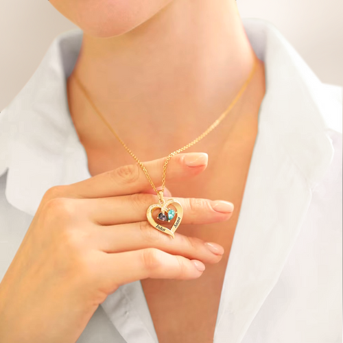 Always Yours - Birthstone Heart Necklace LIUMIAR